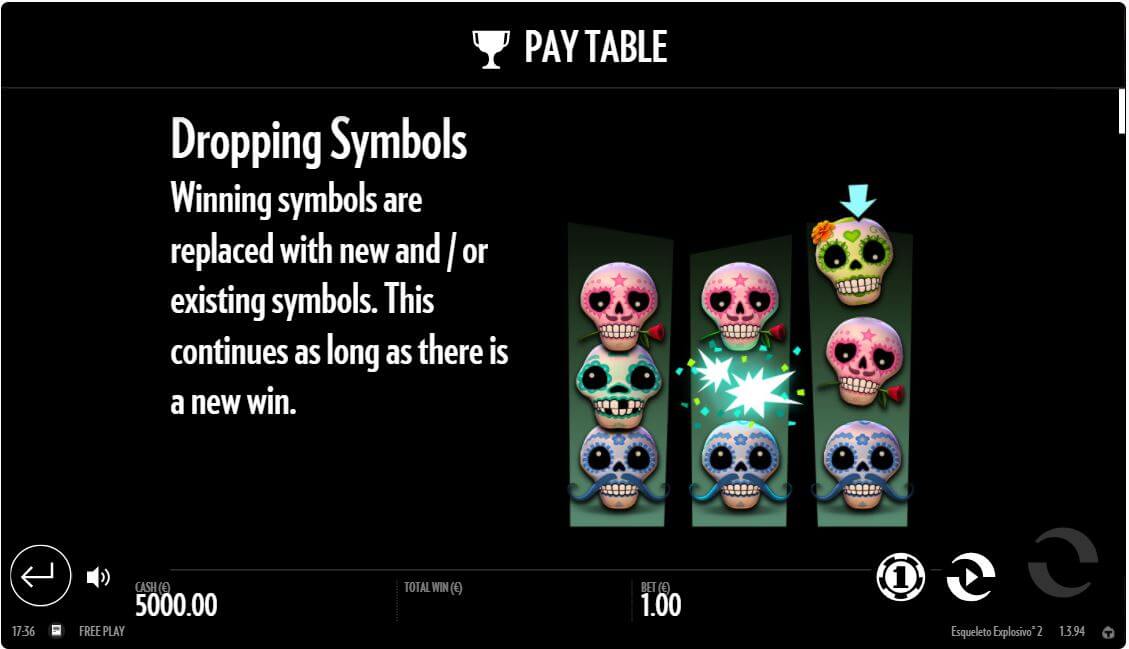 Esqueleto Explosivo 2 Slot Machine Special Features